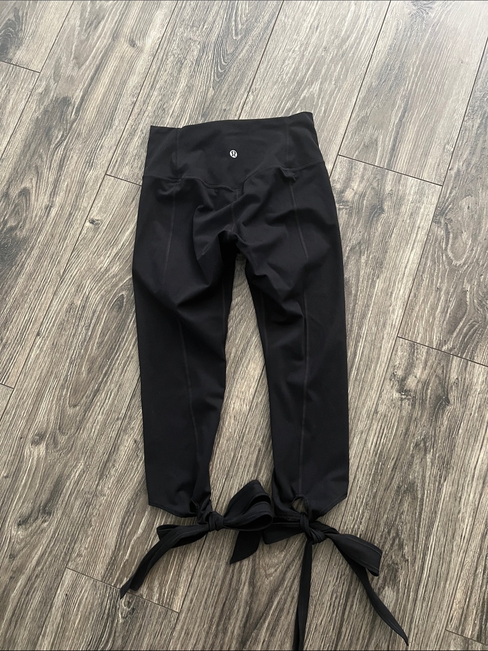 lululemon athletica Black Tie-Hem Capris